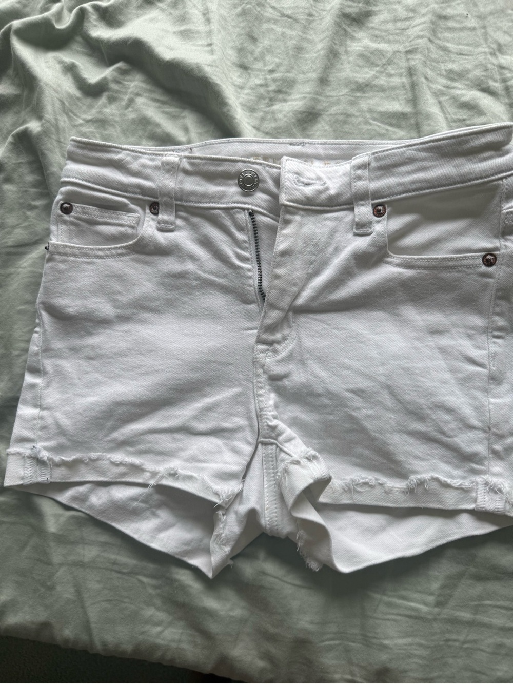 American Eagle Outfitters White Denim Cutoff Shorts